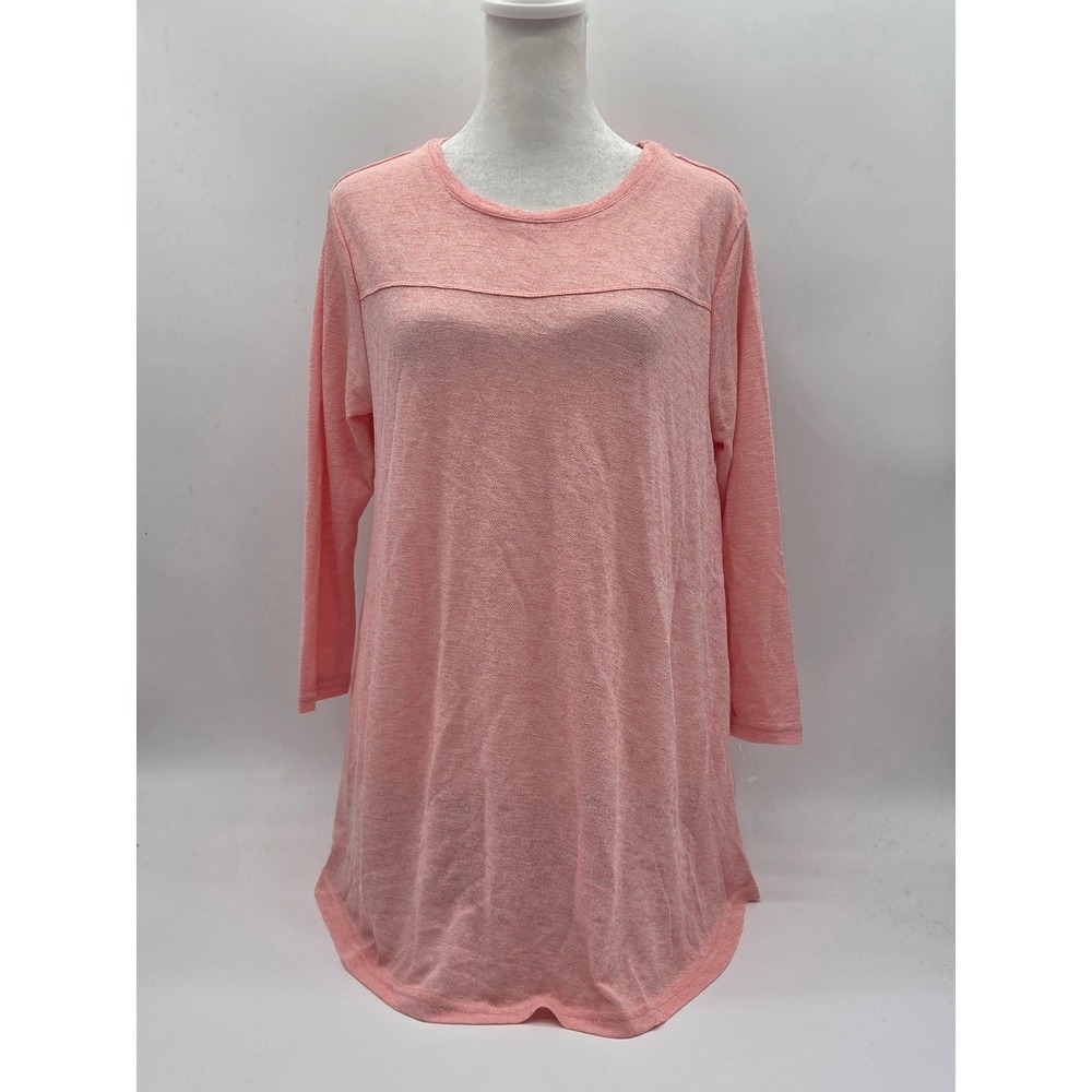 Hayden Los Angeles Women's Medium Pink Knit Long Sleeve Tunic Top 101-634